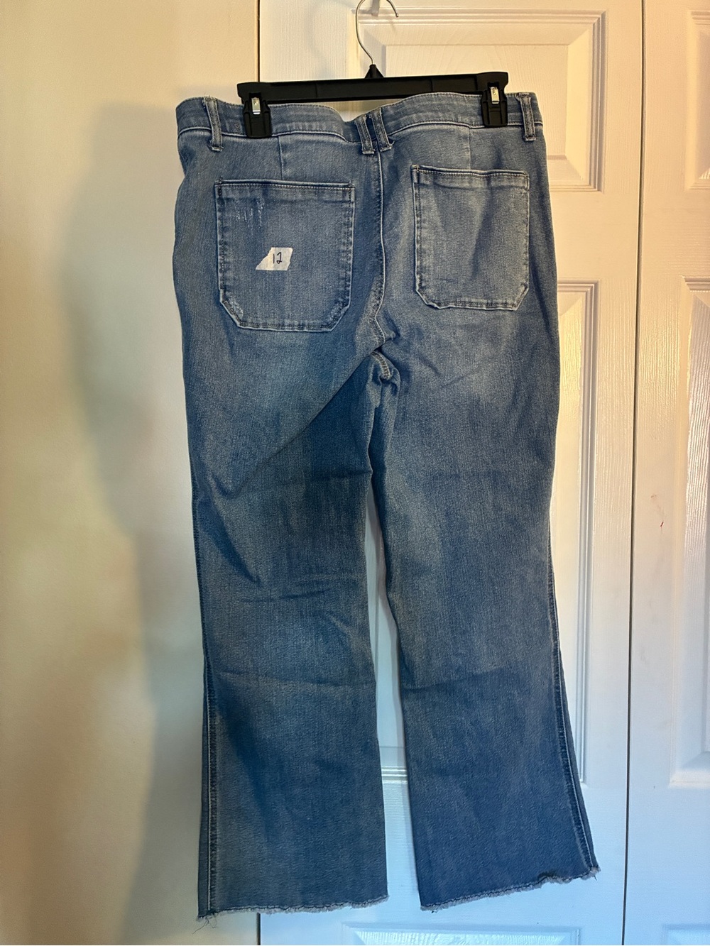 Democracy Light Blue Wide-Leg Jeans with Front Patch Pockets - Picture 3 of 3